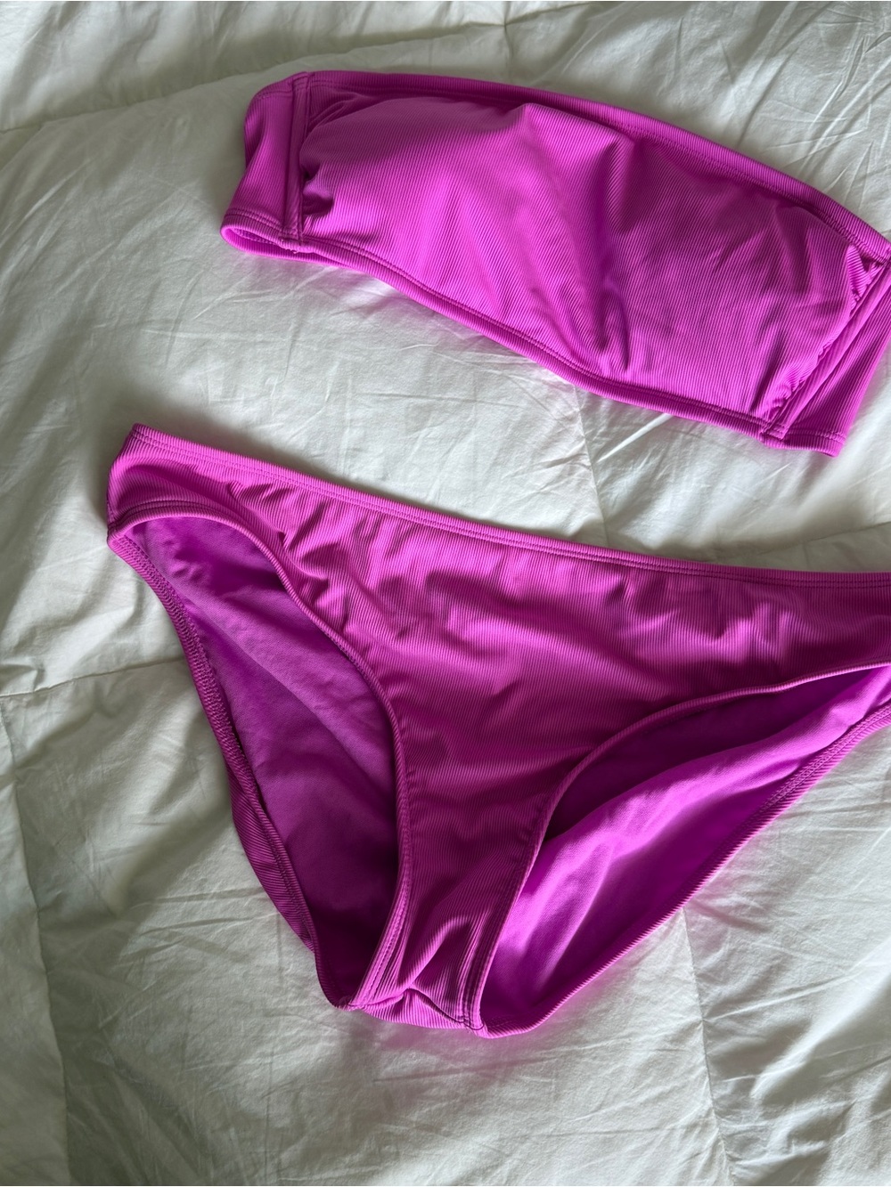 Shade & Shore | Strapless Bandeau Bikini | Bright Magenta | Wonen’s L/XL